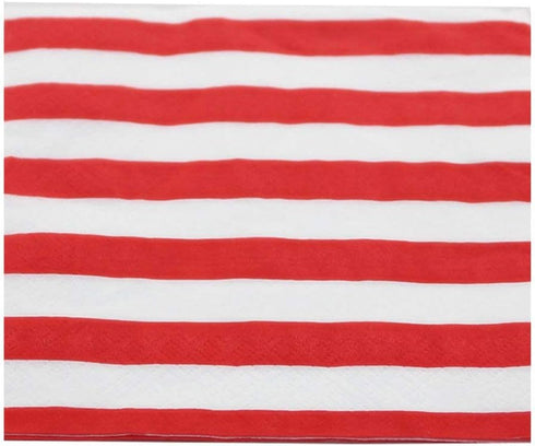 Red Paper Napkins, Decorative Biodegradable for Party Events, 60 Count, Folded 6.5” x 6.5”, Unfolded 13” x 13”