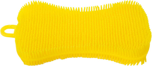 Yellow 5 Pcs Silicone Cleaning Scrubber, Colored Sponges for Dishes and Kitchen Cleaning