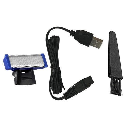 Shaver Head Replacement Charger and Brush for Electric Solo Shaver, USB Data Cable and Cleaning Brush