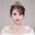 Sither Bridal Rhinestone Crown Necklace Earrings Set for Wedding Jewelry, Tiara Headband Accessories for Pageant