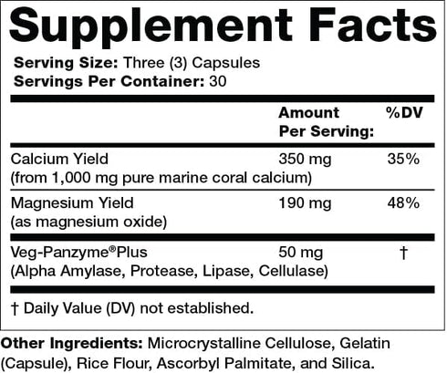 Olympian Labs Coral Calcium 1000mg Concentrate Capsules, 90 Capsules, Supporting Healthy Bones