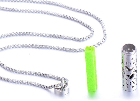 Set Necklace Aromatherapy Essential Oil Diffuser Stainless Steel Necklace - Adjustable Women Jewelry Diffuser Necklace