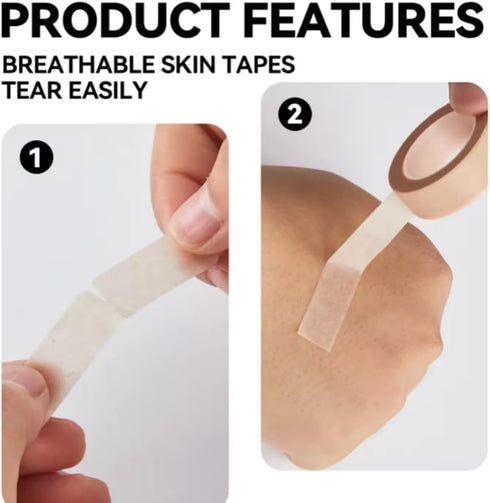 JofulyAdor Supplies,10 Size:0.5in 10 Flexible Skin Paper Tape Non Woven Breathable, Nose Tape Self Adhesive for Wound