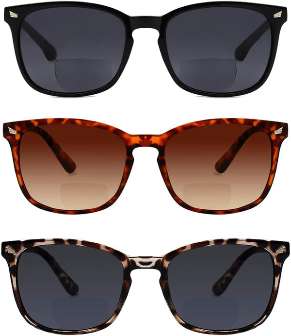 Yogo Vision Bifocal Reading Sunglasses Men Women Classic Retro UV400 Sun Readers