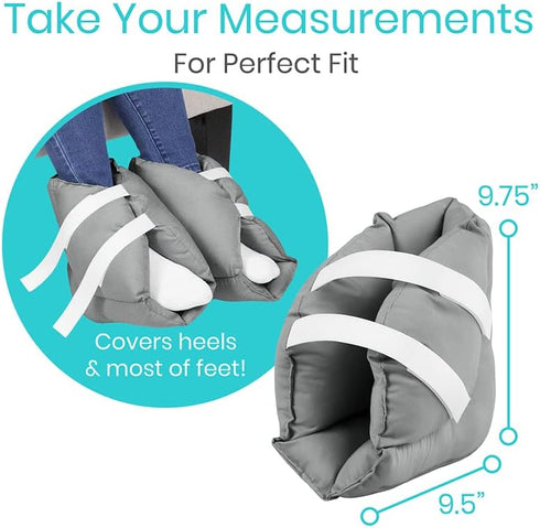 Xtra-Comfort Heel Protector Cushion (Pair) - Foot Boot for Swollen Feet, Sore Ankles, Pressure Ulcers, Sleeping