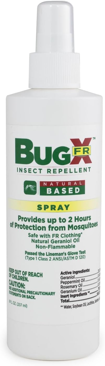 Bug X FR Deet Free Insect Repellent Spray (8 oz.) - Naturally Derived Geranium Oil for Mosquito & Tick Protection