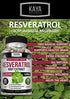 Kaya Naturals - Resveratrol Capsules - Anti Aging Supplement - Antioxidants with Brain Support - Maximum Benefits - 60 Veggies Capsules