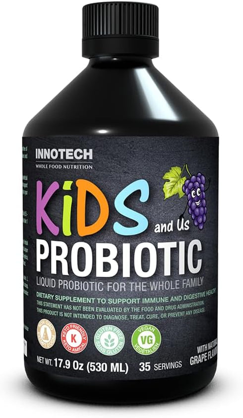 INNOTECH Nutrition Kids and Us Liquid Probiotic - Grape Flavour, 530 ml