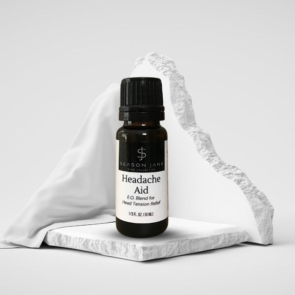Season Jane HeadAid Essential Oil Blend for Head Tension Relief, Fresh Minty Scent, 1/3