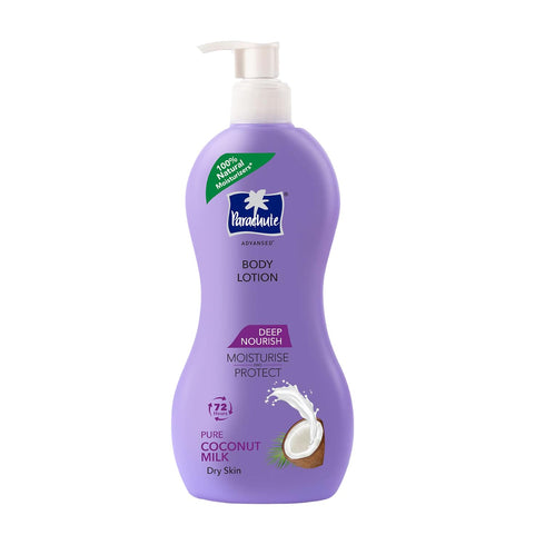 Parachute Advansed Deep Nourish Body Lotion with Pure Coconut Milk| For Women & Men |Restore Dry Skin| 100% Natural, 72h moisturization |13.5 Fl.oz.