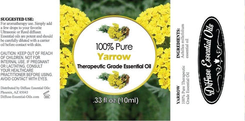 Diffuse Essential Oils Yarrow Essential Oil for Diffuser & Reed Diffusers (100% Pure Essential Oil) 10ml - Yarrow Oil - Yarrow Essential Oil Therapeutic Grade