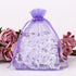Wudygirl 100pcs Lavender Sheer Organza Bags 5 x 7 Inch Drawstring for Jewelry, Lipstick, Favors