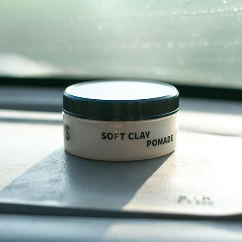 Rudy's Soft Clay Pomade - Lightweight and Pliable All Day Hold, Paraben Free, for Waves and Texture