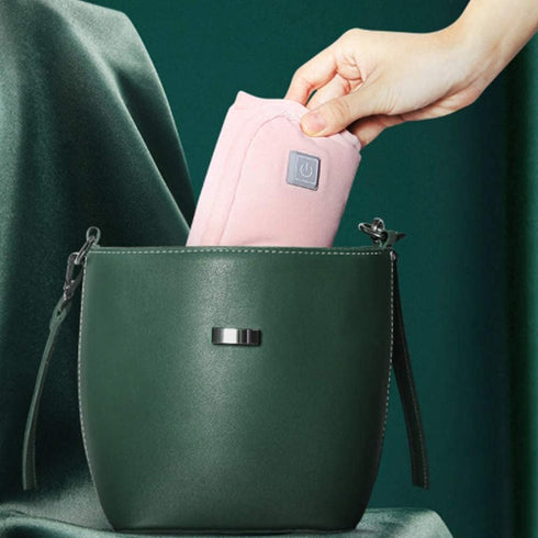 TINAYAUE Rechargeable Hot Water Bottle Portable Electric USB Hot Water Bag with Plush Cover Winter Hand & Feet Warmer