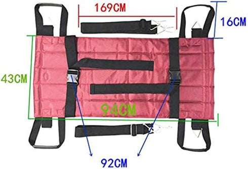 Jeamive Foldable Patient Lift Stair Slide Board,Mobility Aids Equipment Transfer Emergency Evacuation Wheelchair Belt