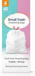 Rayverion 4 Gallon Drawstring Trash Bags, White Lavender Fields Scent, Small Garbage Bags