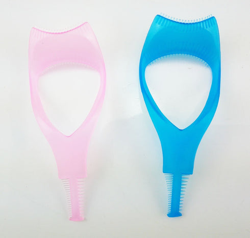 yueton 2pcs 3 in 1 Upper Lower Lash Makeup Eyelash Tool, Mascara Applicator Guide, Cosmetic Comb