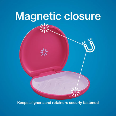 Invisalign Aligner Case and Retainer, Cyberpink