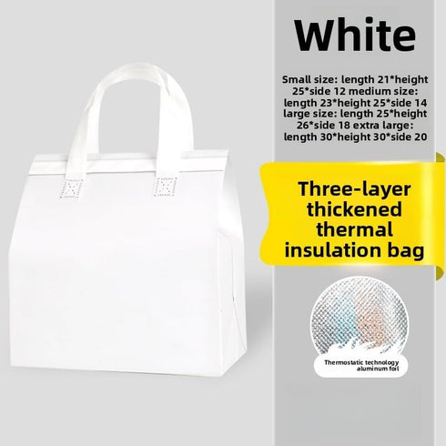 QIUYACARE (50, 9.8Hx8.2Lx4.7W) Customized Insulated Thermal Bag Self-Sealing Disposable Takeaway Bag For Food Delivery