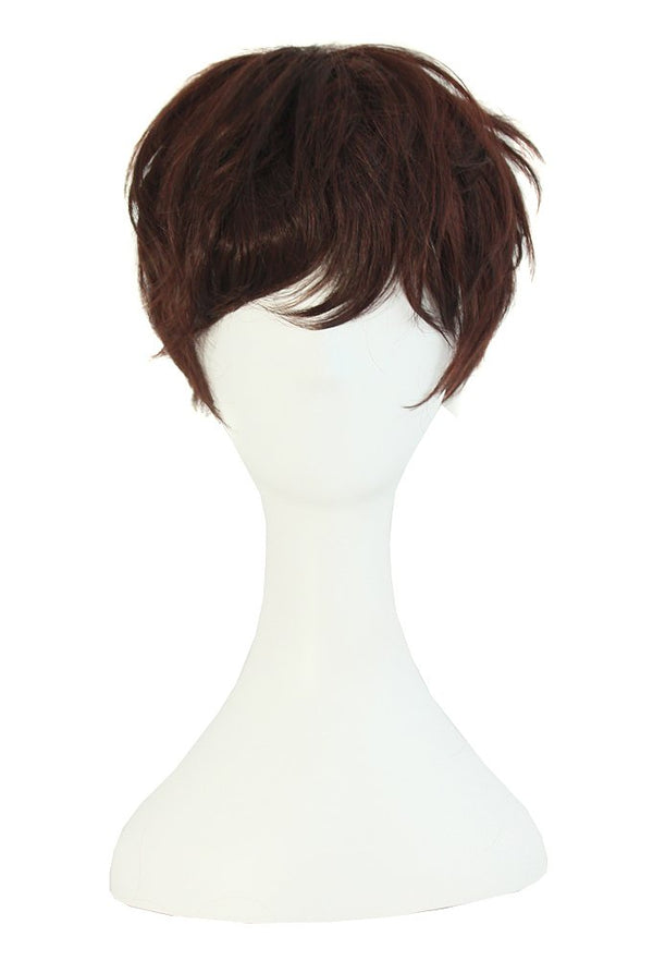 MapofBeauty Fashion Women Natural Short Curly Wig, Dark Brown