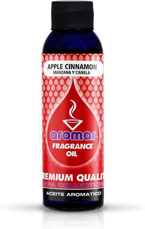 AROMAR Premium Fragrance Oil, Apple Cinnamon 4oz Bottle, Long Lasting Aromatic Scent for Living Room, Kitchen
