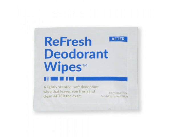 REFRESH DEODORANT WIPES PDC Healthcare STJ-9112 Refresh Deodorant Mammography Patient Wipe, Lightly Scented, Individually Packaged,