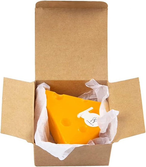 Xshelley 2 Pack Cheese Shaped Candles with Relaxing Fragrance, Aroma Soy Wax Decorative Candle for Stress Relief