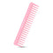 Pink Carbon Wide Tooth Comb for Curly and Straight Hair (7 inch) - Professional Detangling Comb for Styling