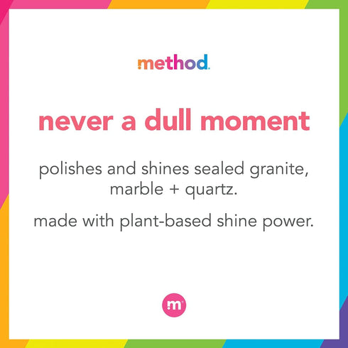 Method Granite Polish 14 oz Spray Bottle - Apple Orchard, Polishes & Shines Granite, Marble, Sealed Stone