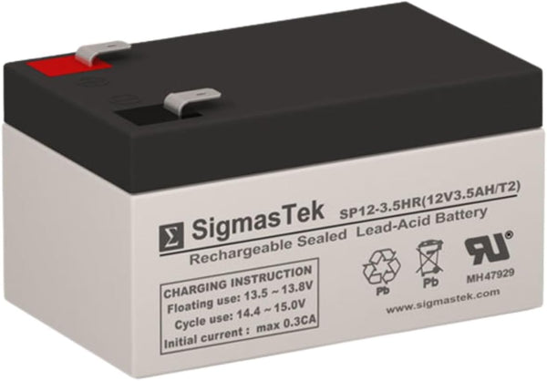 SigmasTek BP3.6-12-F2 Compatible Battery, 12V 3.5Ah T2 SP12-3.5HR (T2)