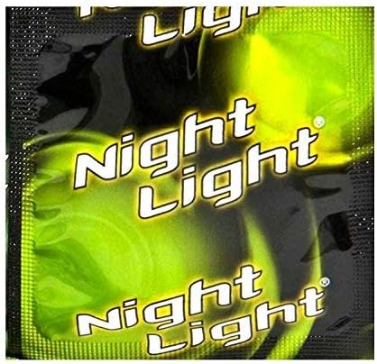 Night-Light -24 Count Night Light with Silver Lunamax Pocket Case, Glow-in-The-Dark Latex Condoms