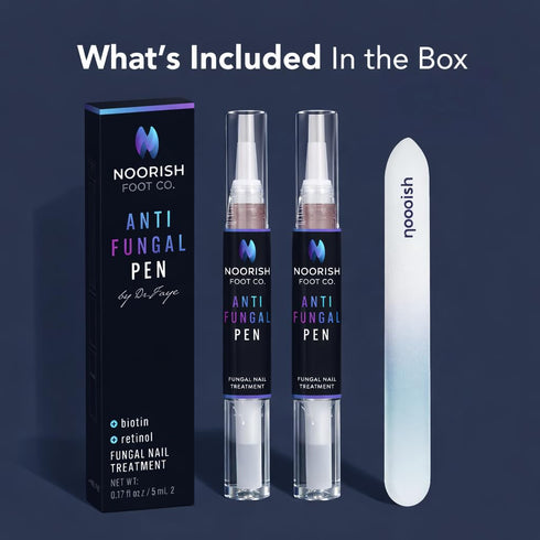NOORISH FOOT CO. 2 Nail Fungus Treatment Pen for Toenails & Fingernails - Antifungal Nail Repair with Undecylenic Acid