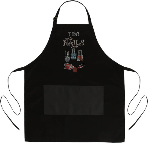 Plum Hill I Do Nails Cute Nail Tech Apron for Women - Salon Cosmetology Apron for Nail Technicians