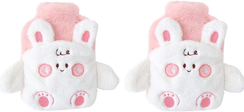 SKUZA Hot Water Bottle,Winter Rubber Hot Water Bottle Rabbit Hot Water Bag with