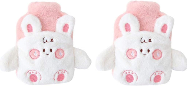 SKUZA Hot Water Bottle,Winter Rubber Hot Water Bottle Rabbit Hot Water Bag with