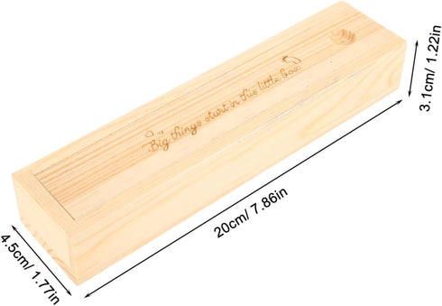 STOBAZA Wooden Pregnancy Test Keepsake Box for Newborn Announcement Unique Storage Case for Pregnancy Memories