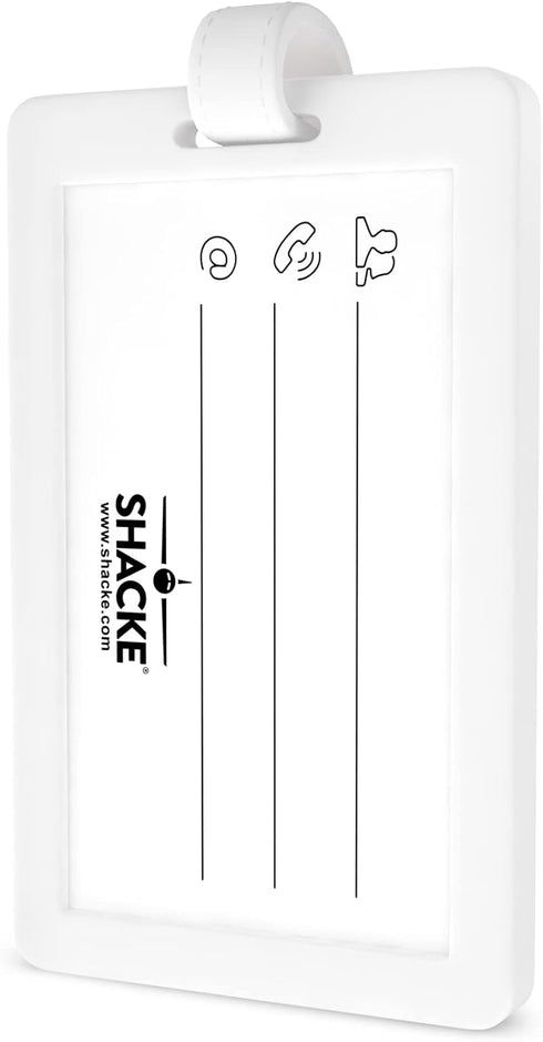 White Vertical Luggage Tag for Respiratory Devices