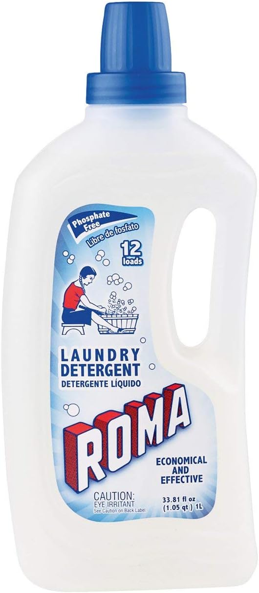 Roma Liquid Laundry Detergent Biodegradable - 33.8 Ounce (Pack of 2)