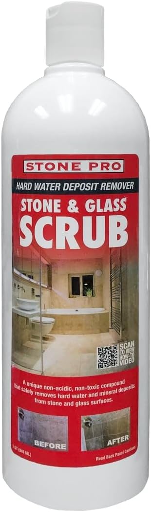 Stone Pro Stone and Glass Scrub - Hard Water Stain Remover -