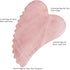 Rose Quartz Gua Sha Comb Massage Tool, Unique Comb Edge Gua Sha Board for SPA & Acupuncture Therapy, Heart Shape