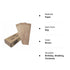 100 Pack Brown Kraft Paper Bags, 2.75 x 10 inches, Plain Bag Kitchen Cutlery Utensils Holder for Events