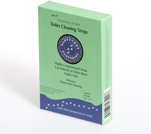 Toilet Cleaner Strips, Non-Toxic Concentrated Dissolving Sheets, Plastic-Free Toilet Cleaner (24 Strips)