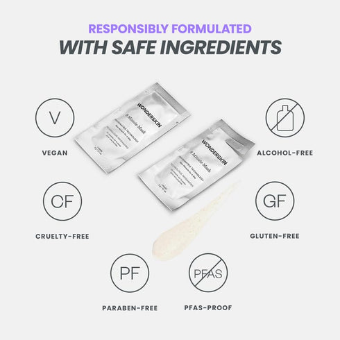Wonderskin 8 Minute Hydrating Face Mask, Anti Aging Mask with Vitamin C and Niacinamide, Moisturizing Face Mask Pack of