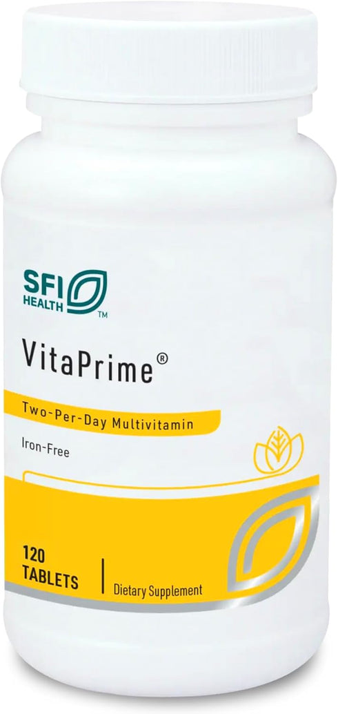 Klaire Labs Vitaprime - Multivitamin & Mineral with B Vitamins, Antioxidants & Vitamin E - Iron-Free, 120 Tablets