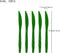 MiJefuYaJe 10 Sets, Set Green Plastic Silverware Pieces Green Disposable Silverware Heavy Duty, Utensil Knives & Spoons