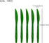MiJefuYaJe 10 Sets, Set Green Plastic Silverware Pieces Green Disposable Silverware Heavy Duty, Utensil Knives & Spoons