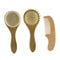PERSELOSO Infant Soft Wooden Hair Comb for Gentle Scalp Grooming for Newborn Hair