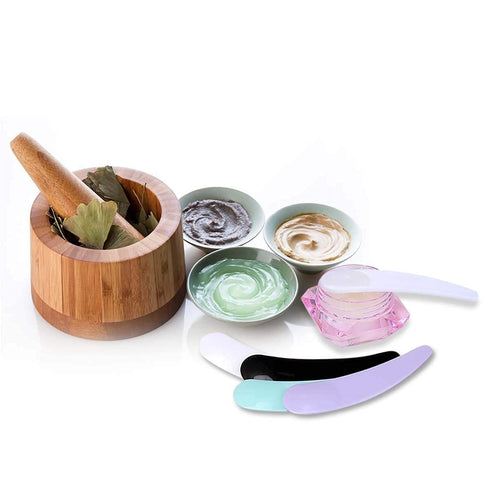 BTYMS 200 Pcs Disposable Mini Cosmetic Spatula - Multi Colored Plastic Waxing Spatulas for Mixing