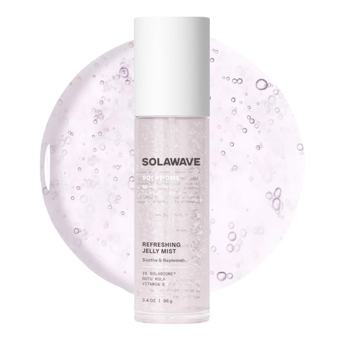Solawave Refreshing Jelly Mist Toner, 3.4 OZ, with Gotu Kola, Prebiotics, Probiotics for All Skin Types