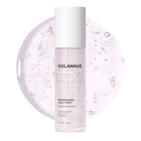 Solawave Refreshing Jelly Mist Toner, 3.4 OZ, with Gotu Kola, Prebiotics, Probiotics for All Skin Types